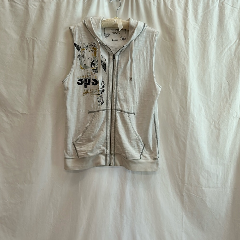 Guess Sleeveless Full Zip Jacket size L